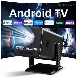 Portable Mini Projector Native 1080P 4K Supported Android 13 230ANSI 16GB RAM Auto Focus WiFi 5 BT5.2 Home Theater Projector Peaceful Pleasures Health and Wellness
