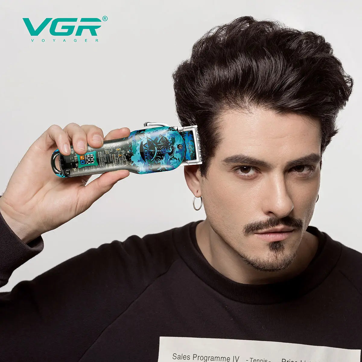 VGR Barber Hair Cut Machine Cordless Hair Trimmer Rechargeable Transparent Barber Professional Hair Clipper for Men V-685 Peaceful Pleasures Health and Wellness