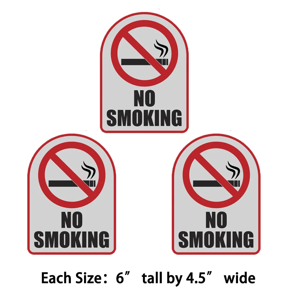 3X No Smoking Sticker Vinyl Decal Business Window Wall Door Car Store Bar Shop Warning Sign Sticker Peaceful Pleasures Health and Wellness