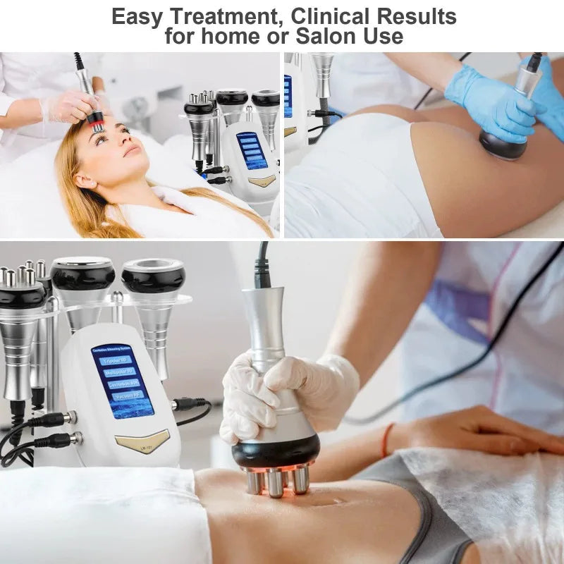 3-in-1 40K Body LossWeight Massager Cavitation Machine Multi-Functional Device Face Body Tightening Lifting Beauty Salon Peaceful Pleasures Health and Wellness