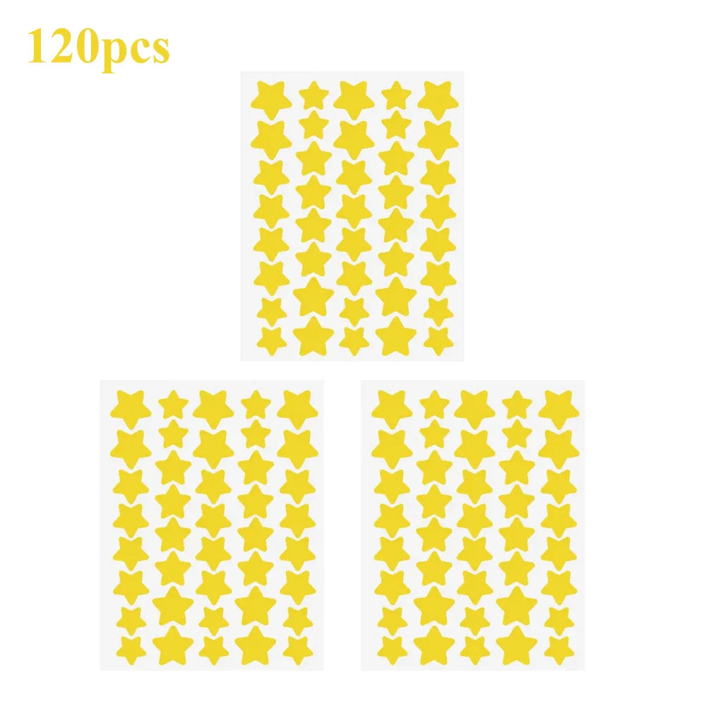 Star-Shaped Colorful Pimple Patches – Invisible Acne Cover 40–120pc