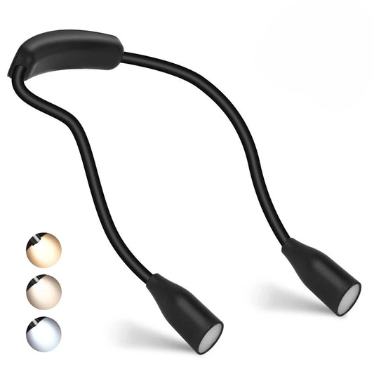 LED Neck Reading Light – 360° Flexible Arm, Battery Powered Neck Reading Light Peaceful Pleasures Health and Wellness