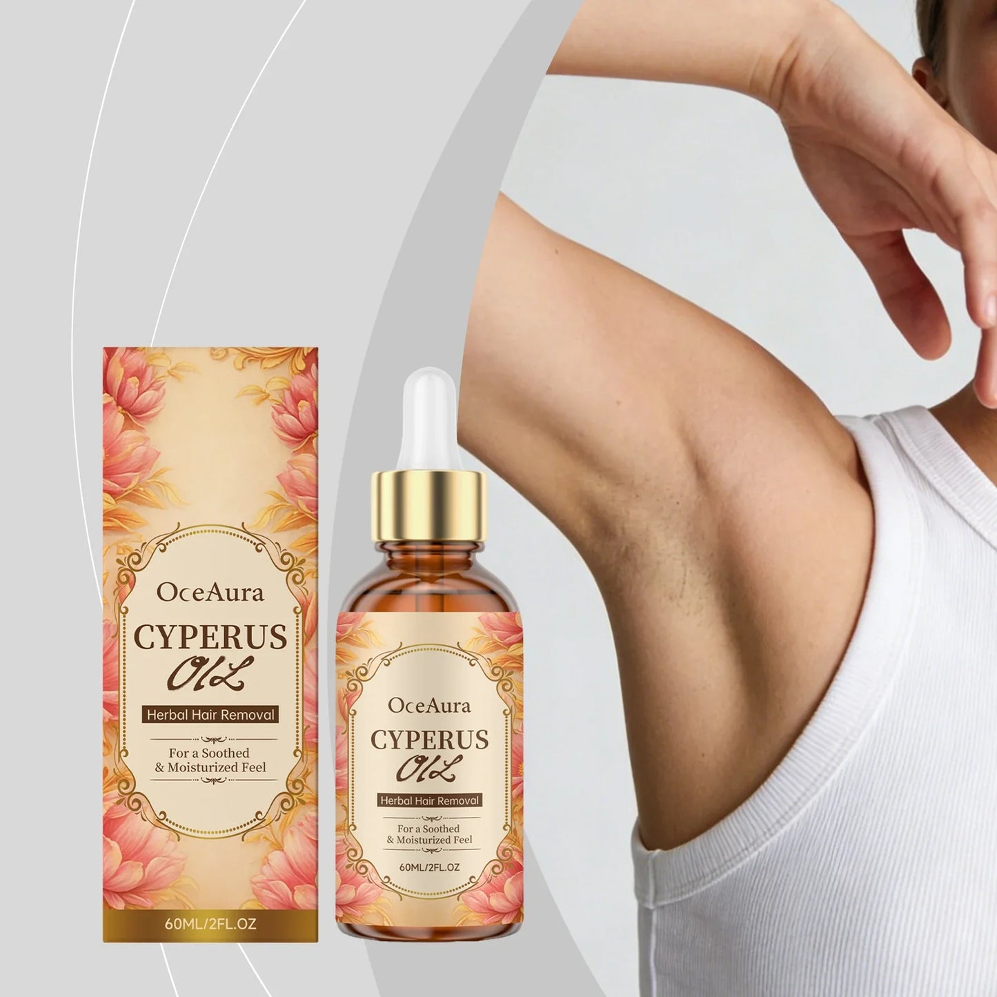 OceAura Cyperus Rotundus Hair Growth Inhibitor Oil 60ml