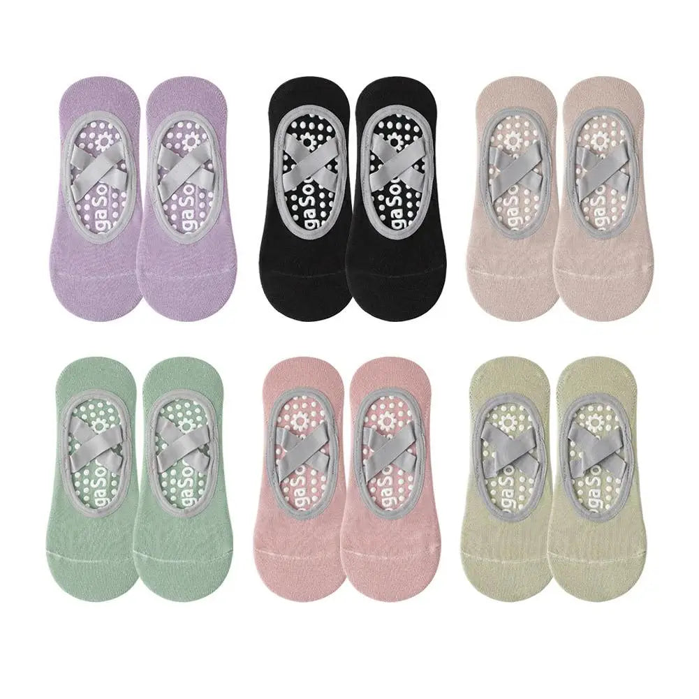 Anti-Slip Yoga Socks for Women - Breathable Backless Grip Socks for Ballet, Pilates, Barre & Dance Non-Skid Sports Socks Peaceful Pleasures Health and Wellness