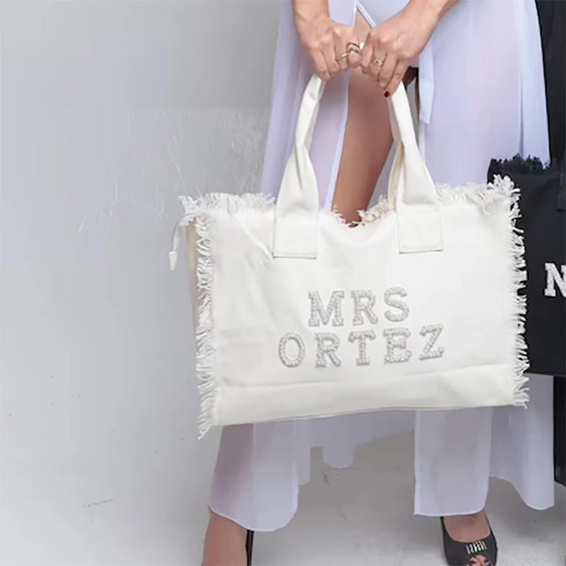 Custom Personalised Mrs Tote Bag | Bride to Be Wedding Gift
