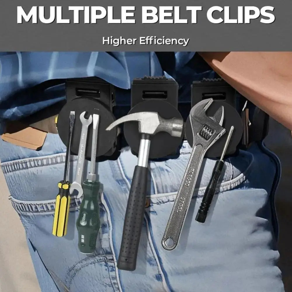 High Quality Non-Slip Tool Belt Clip Metal Quick Access Magnetic Tool Holder Adjustable Detachable Belt Buckle Peaceful Pleasures Health and Wellness