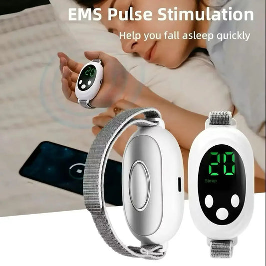 EMS Sleep Aid Device With Lanyard Handheld Microcurrent Pulse Stimulator Fast Fall Asleep Insomnia Anxiety Relief Relax Tool Peaceful Pleasures Health and Wellness