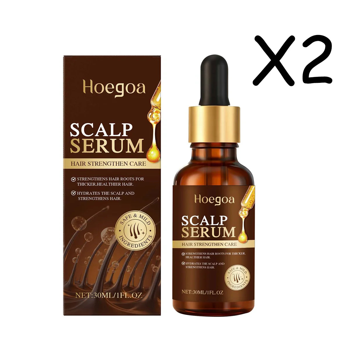 Scalp Care Essence Rosemary Castor Oil Nourishing Hair Growth Strengthening Dry Scalp Thinning Hair Moisturizing Healthy Hair Peaceful Pleasures Health and Wellness 2PCS