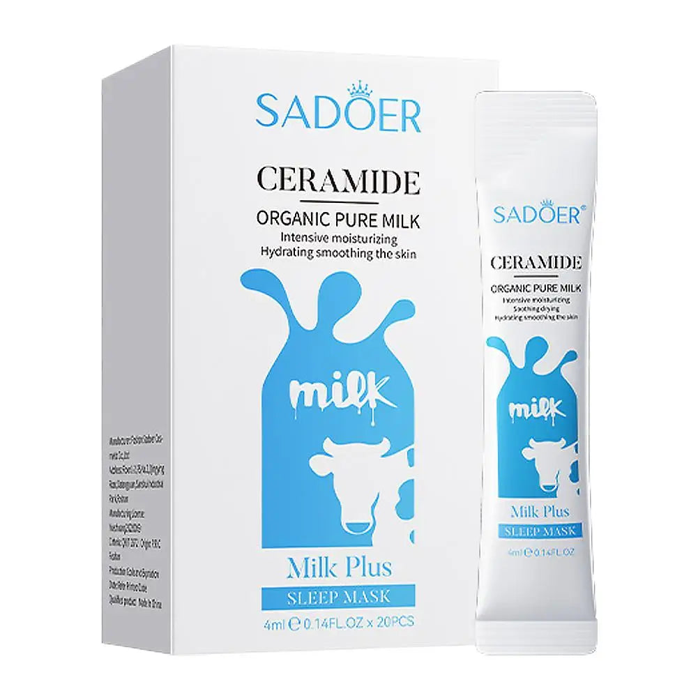 Ceramide Milk Sleep Mask – Overnight Hydration, Barrier Repair & Plumping Facial Treatment Peaceful Pleasures Health and Wellness 20PCS
