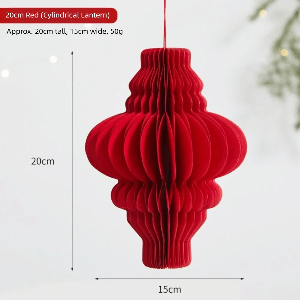 Red Honeycomb Paper Hanging Decoration with Tassel | New Year