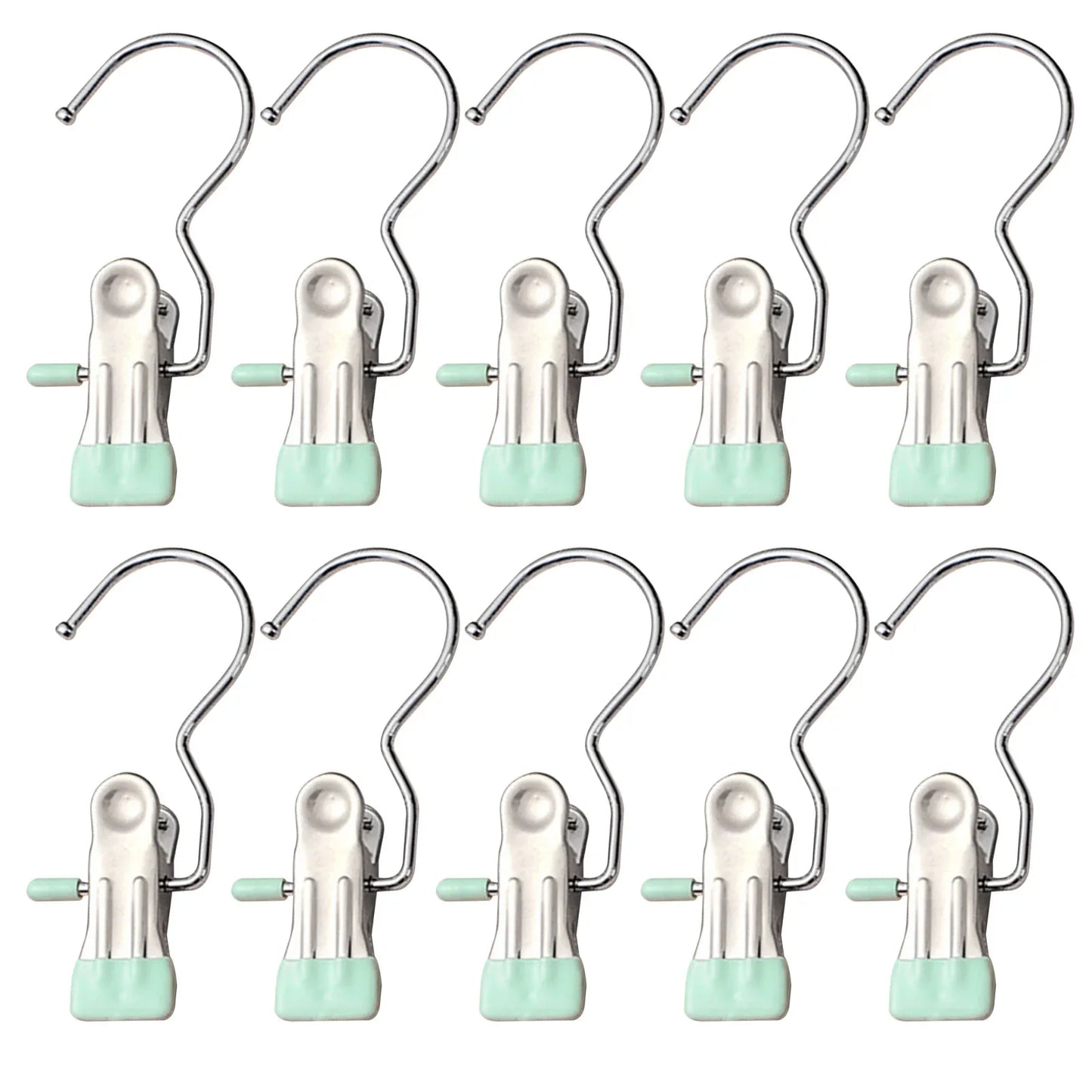 Wardrobe Wardrobe Organizer Clothes Laundry Portable Hangers Stainless Steel Clothespins Assembly Closet for Clothes Hanger Home Peaceful Pleasures Health and Wellness green 15pcs