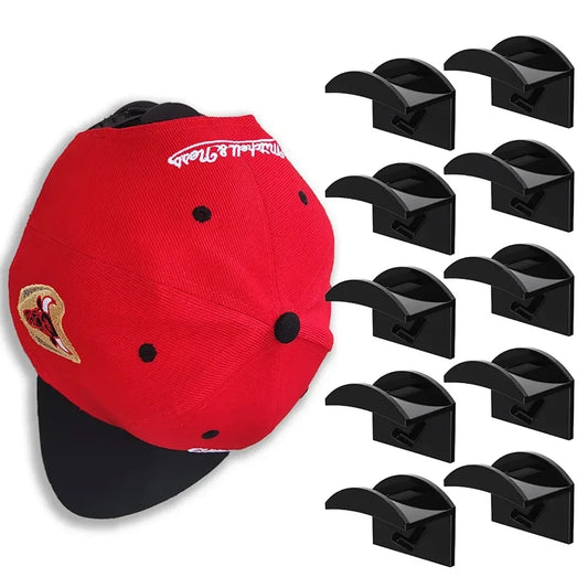 No-Drill Wall Hat Hooks – Baseball Cap Organizer, 2–10 Pack Wall Hat Hooks Peaceful Pleasures Health and Wellness