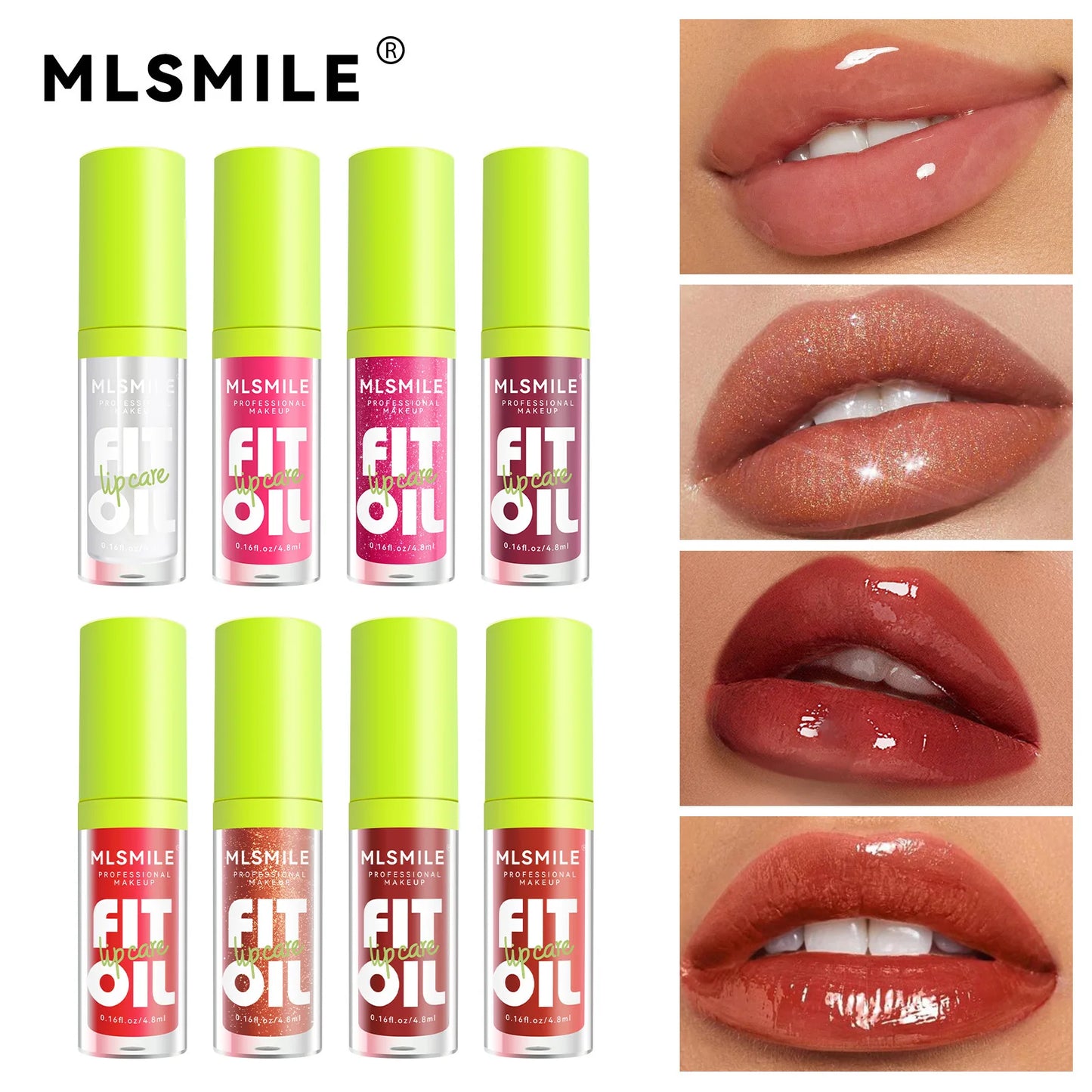 MLSMILE Plumping Lip Oil Gloss – Hydrating Mirror Finish