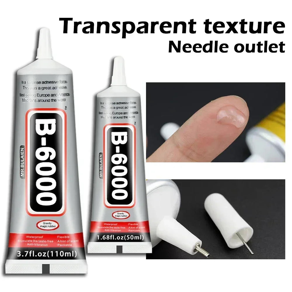 B6000 9ml 15ml 25ml 50ml Rhinestones Crystal Adhesive Mobile Phone Screen Super Glue Repair Jewelry DIY Crafts Glass Supplies Peaceful Pleasures Health and Wellness