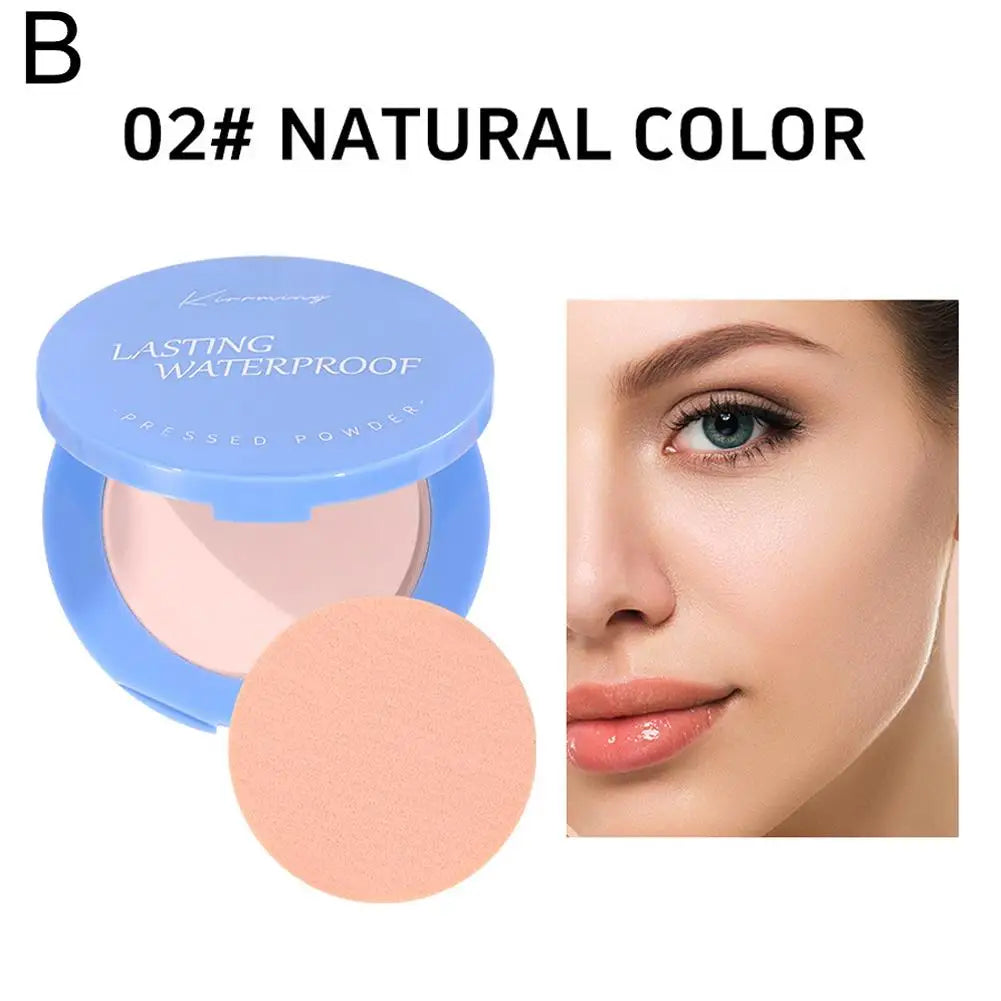 Face Setting Powder Long-Lasting Waterproof Matte Oil Control Compact Powder Concealer Finish Pressed Powder Makeup Peaceful Pleasures Health and Wellness b