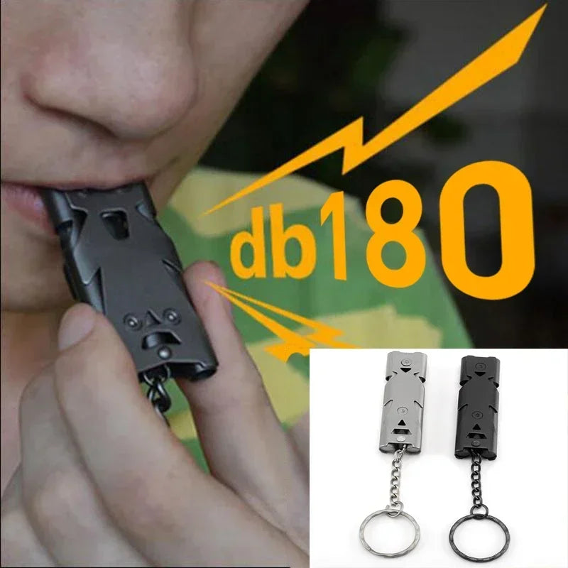 120dB Aluminum Alloy Emergency Survival Whistle | SOS Safety Emergency Survival Whistle Peaceful Pleasures Health and Wellness