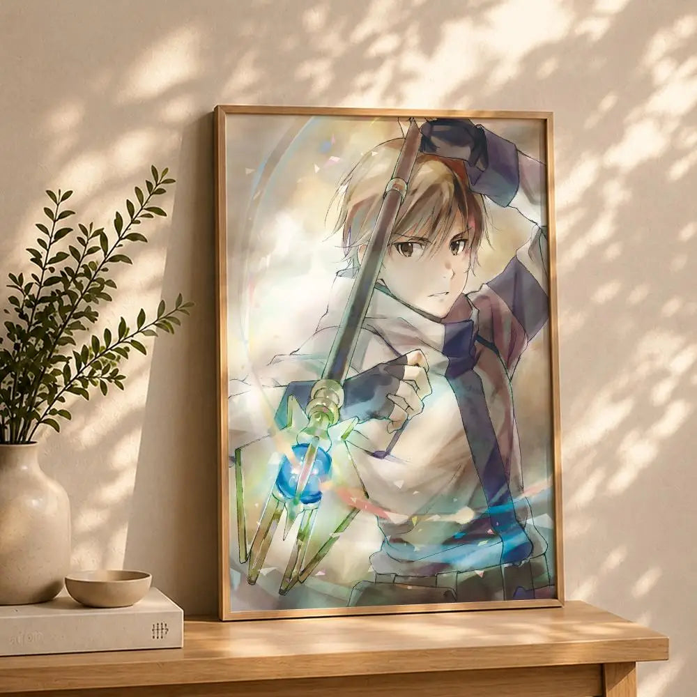 Grimgar of Fantasy & Ash Anime Poster – HD Waterproof Wall Art Anime Wall Poster Peaceful Pleasures Health and Wellness