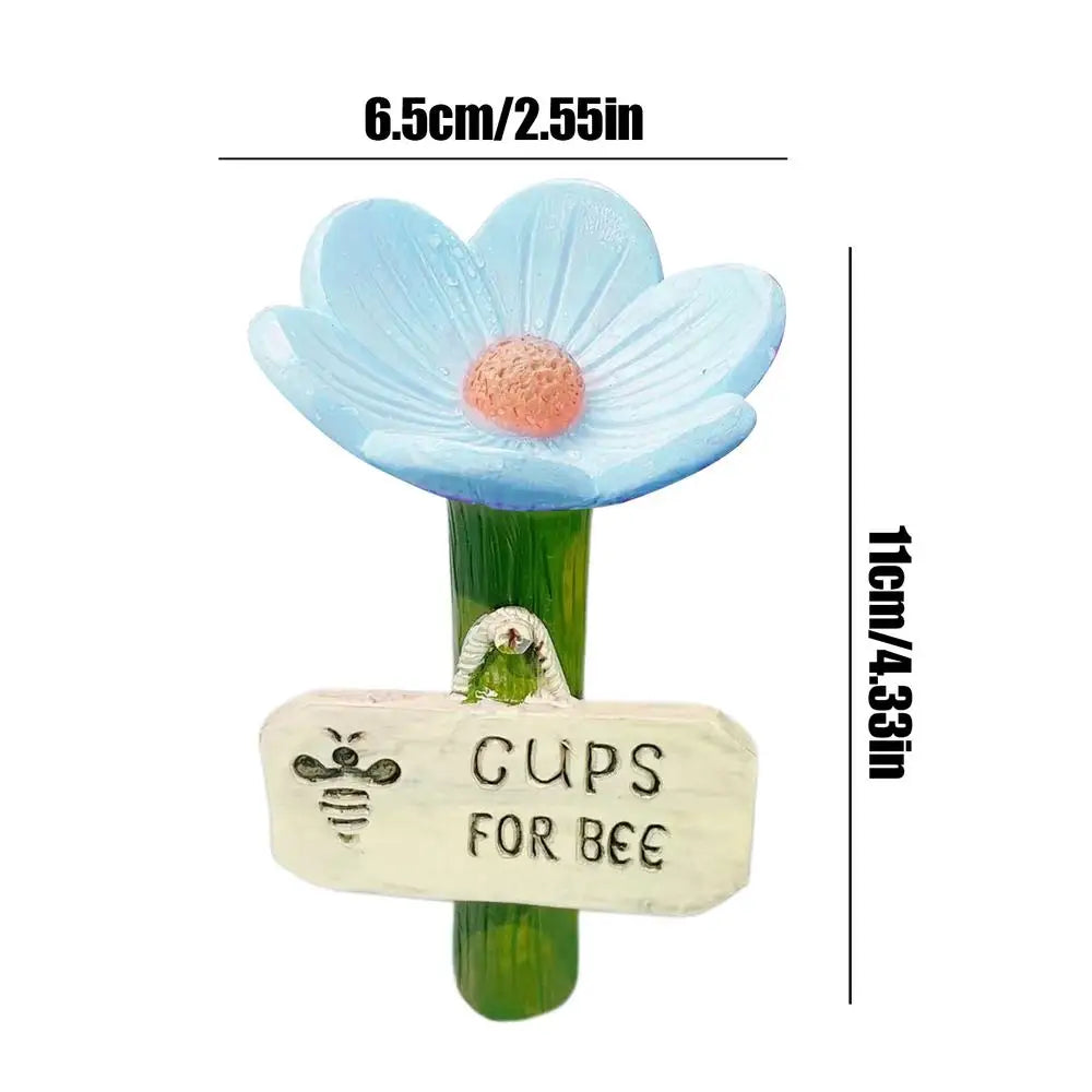 Bee Bath Bowl & Butterfly Pollinator Feeder | Flower Design