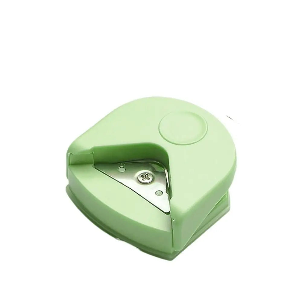 Portable Paper Trimmer R4 Corner Punch Arc-shaped Paper Cutter R4 Corner Rounder DIY Craft Metal Cutting Supplies Peaceful Pleasures Health and Wellness green