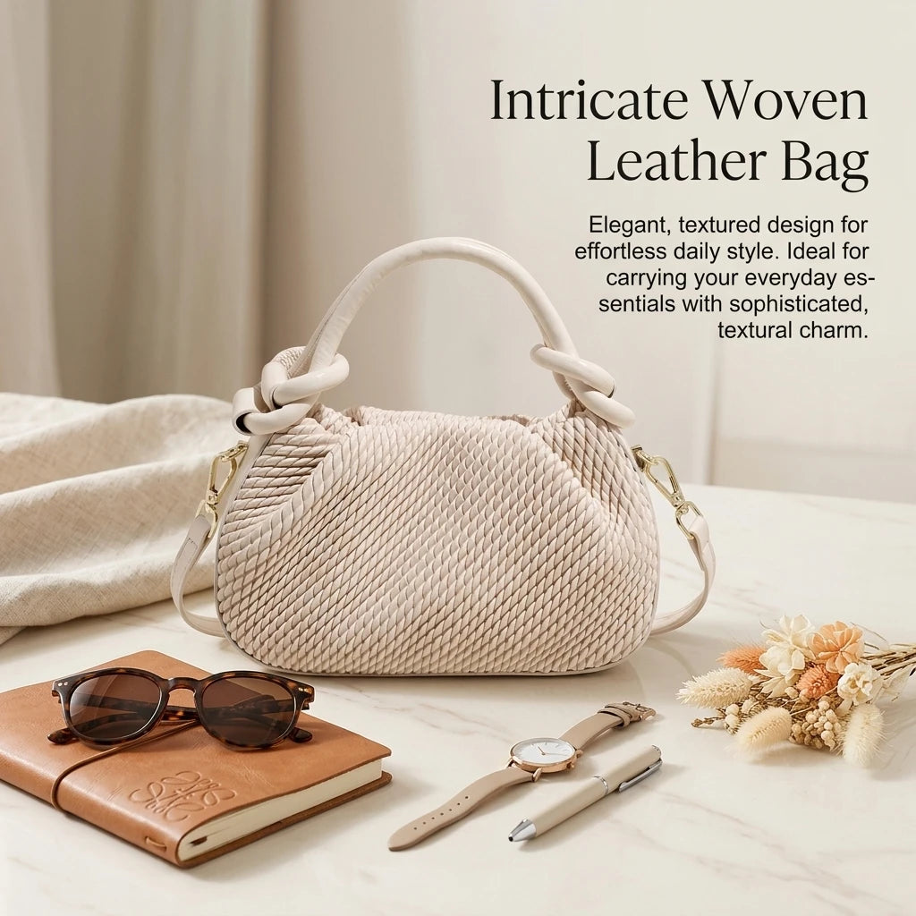 Women's Striped Handbag With Pleated Design Small Square Bag Lightweight And Stylish For Daily Use Peaceful Pleasures Health and Wellness