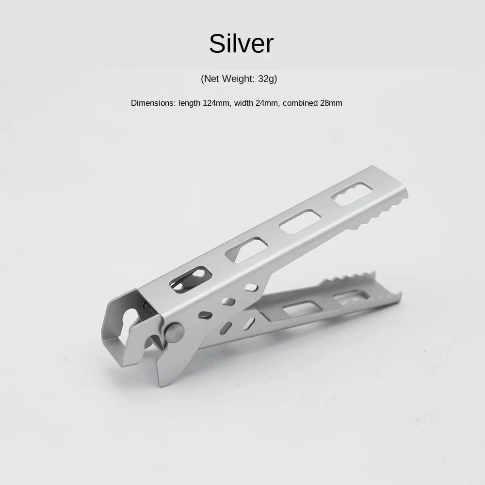 Anti-hot Alloy Pot Clip Bowl Gripper Pot Food Clamp Kitchen Bowl Dish Pan Anti-Scalding Clip Kitchen Accessories Pot Holder Peaceful Pleasures Health and Wellness silvery