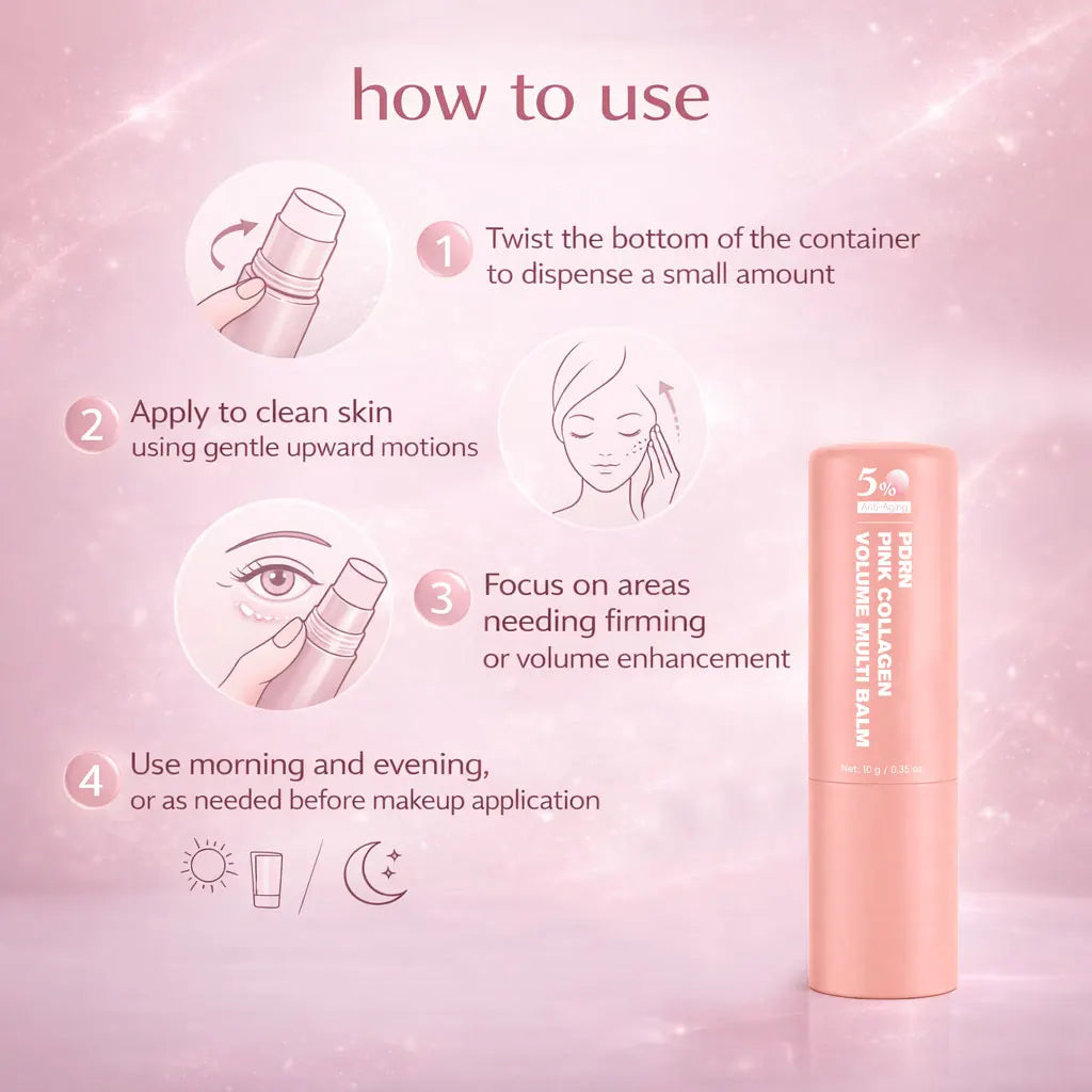 PDRN Pink Collagen Volume Multi Balm | All In One Volufiline, PDRN, NAD Stick ,Helping Look of Fine Lines, Firming Care,Lip Care Peaceful Pleasures Health and Wellness