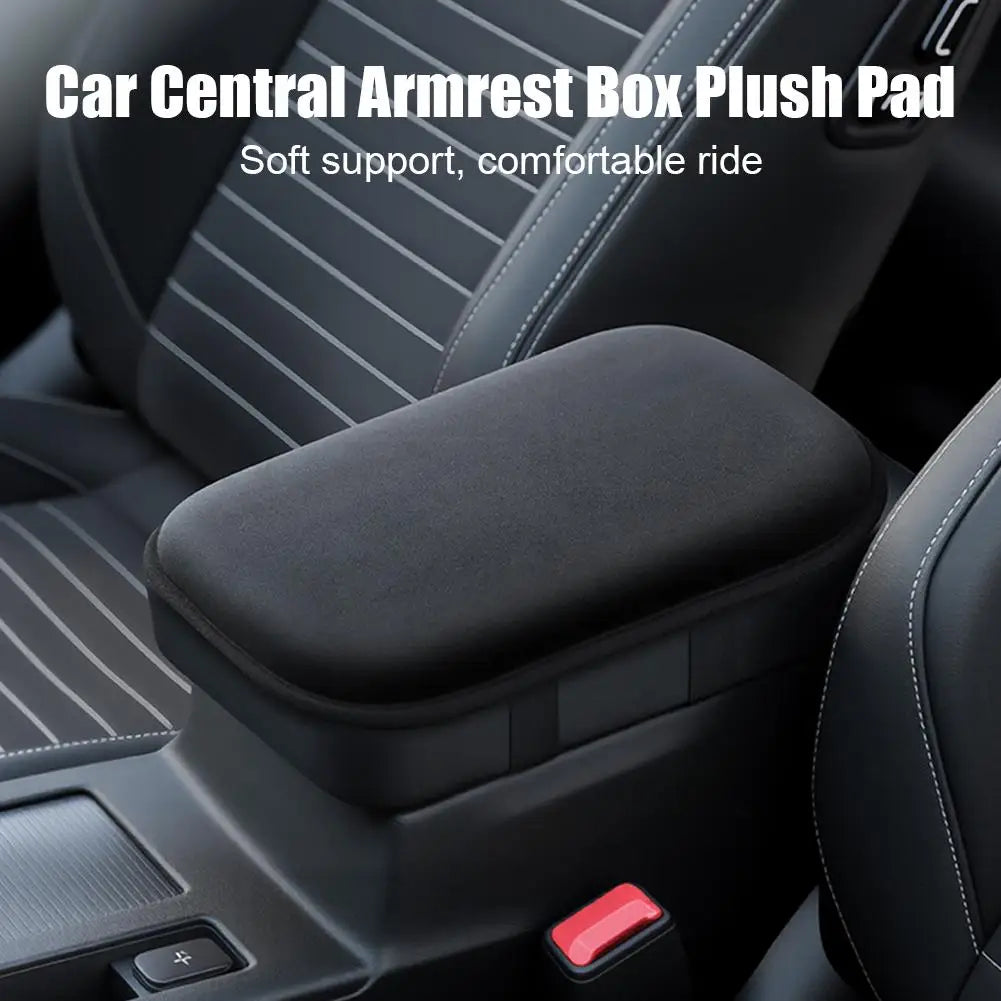 Car Central Armrest Box Heightening Pad Plush Armrest Pad for Vehicle Interior Decoration Central Handrest Box Cover Peaceful Pleasures Health and Wellness