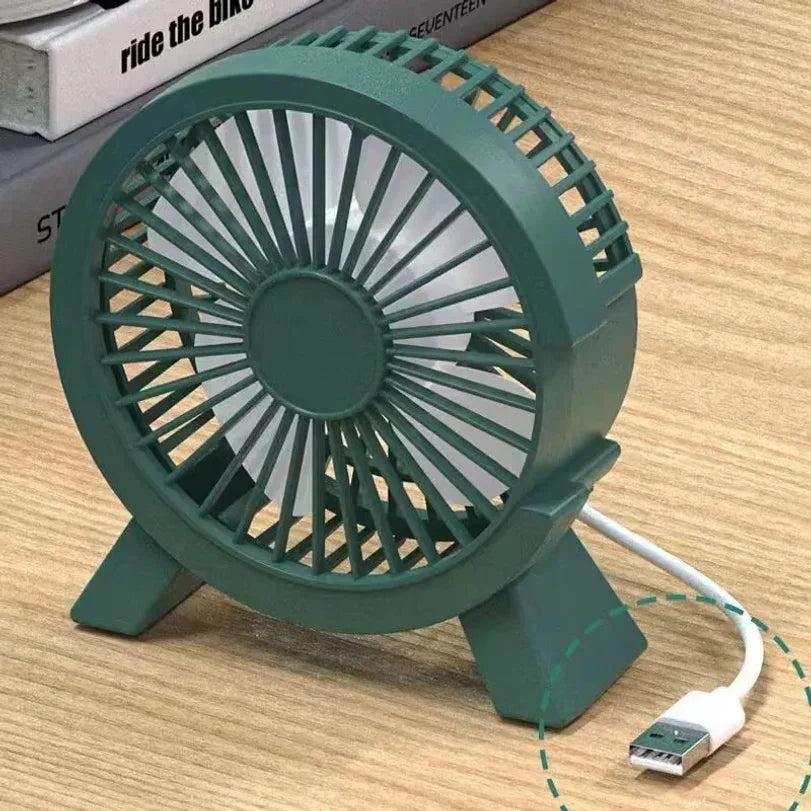 Ultra-Quiet Mini Desk Fan | USB & Battery Powered, 1W