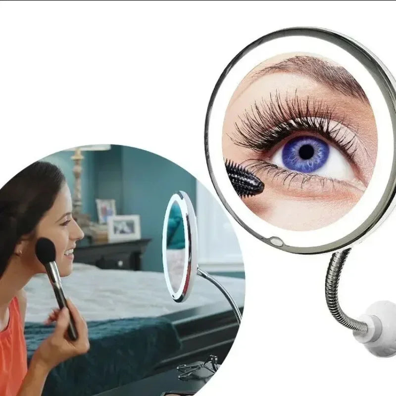 10X Magnifying LED Makeup Mirror – Foldable Vanity Mirror