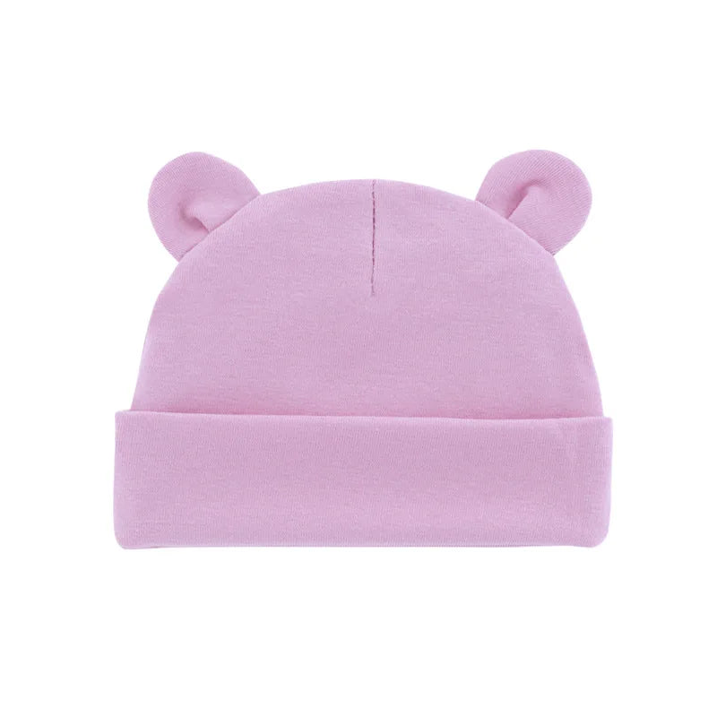 Soft Cotton Newborn Baby Beanie Hat | Unisex 0-12 Months