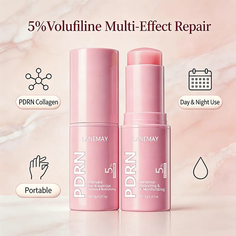 PDRN Pink Collagen Multi Balm Stick 9g Plumping Skin Care Stick Moisturizing Face Balm For Nourishing Dry Skin Essence Stick Peaceful Pleasures Health and Wellness