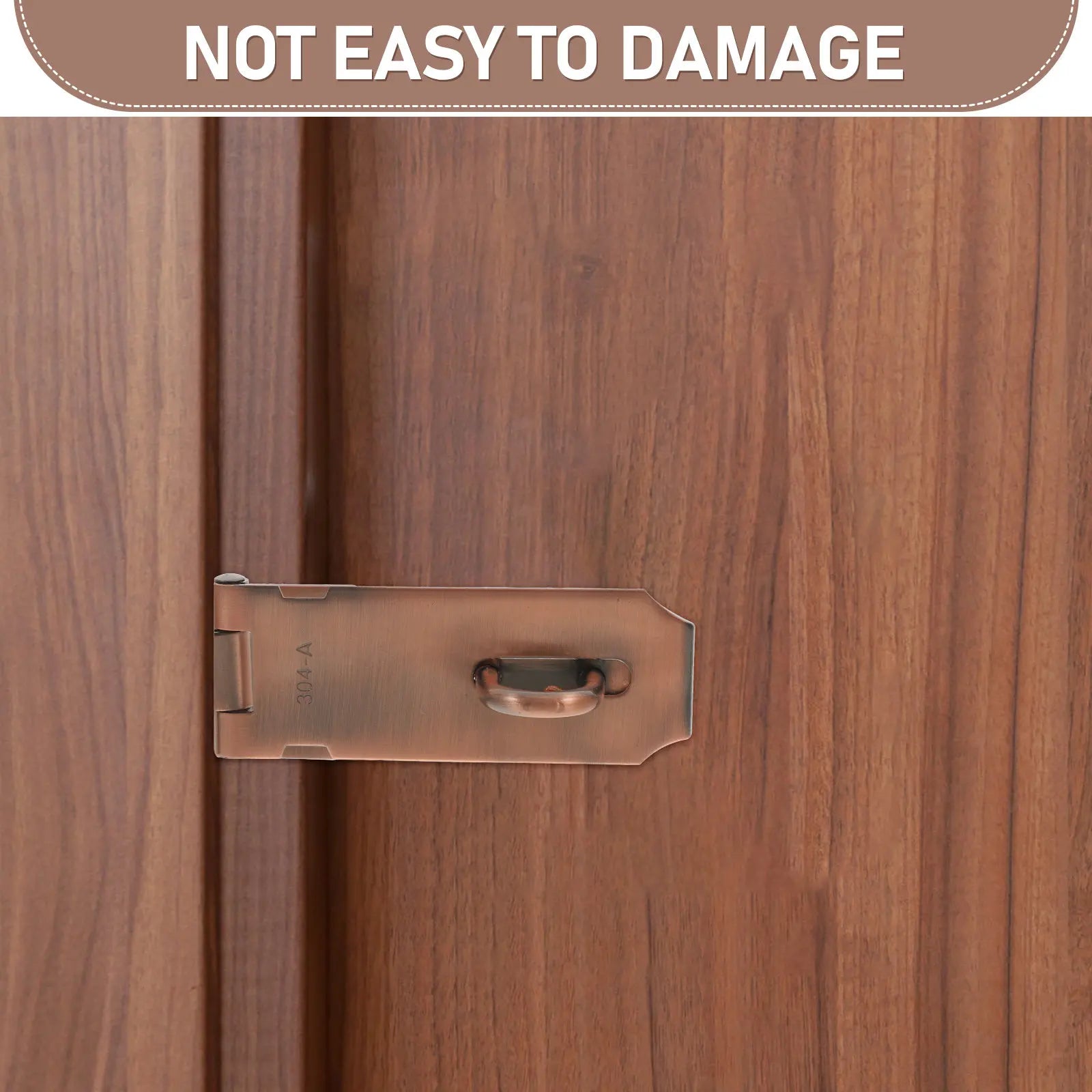 Heavy Duty Stainless Steel Lock Hasp Secure Latch for Shed Cabinet Gate Barn Door Outdoor Indoor Use Strong Door Lock Hardware Peaceful Pleasures Health and Wellness