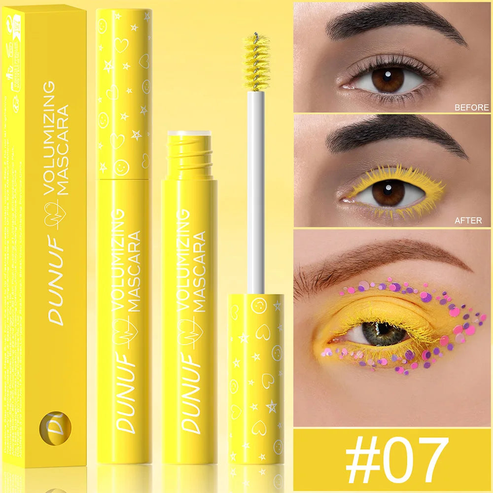 Colorful Waterproof Mascara – Green Blue Purple Curling & Lengthening