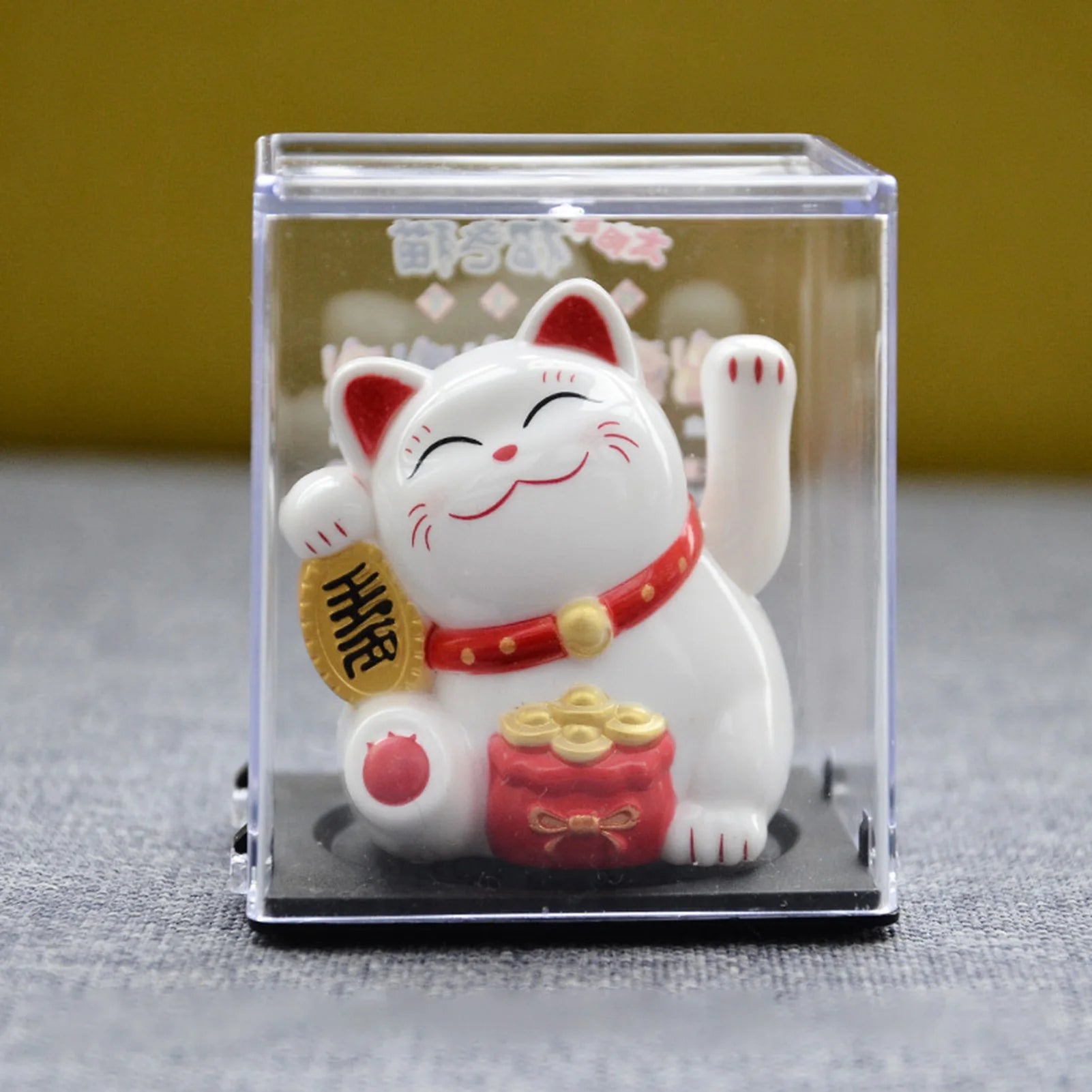 Solar Powered Luck Cat Waving Cat Solar Cat Solar Cute Waving Cat Good Luck Wealth Welcoming Cats Home Display Car Decoration Peaceful Pleasures Health and Wellness