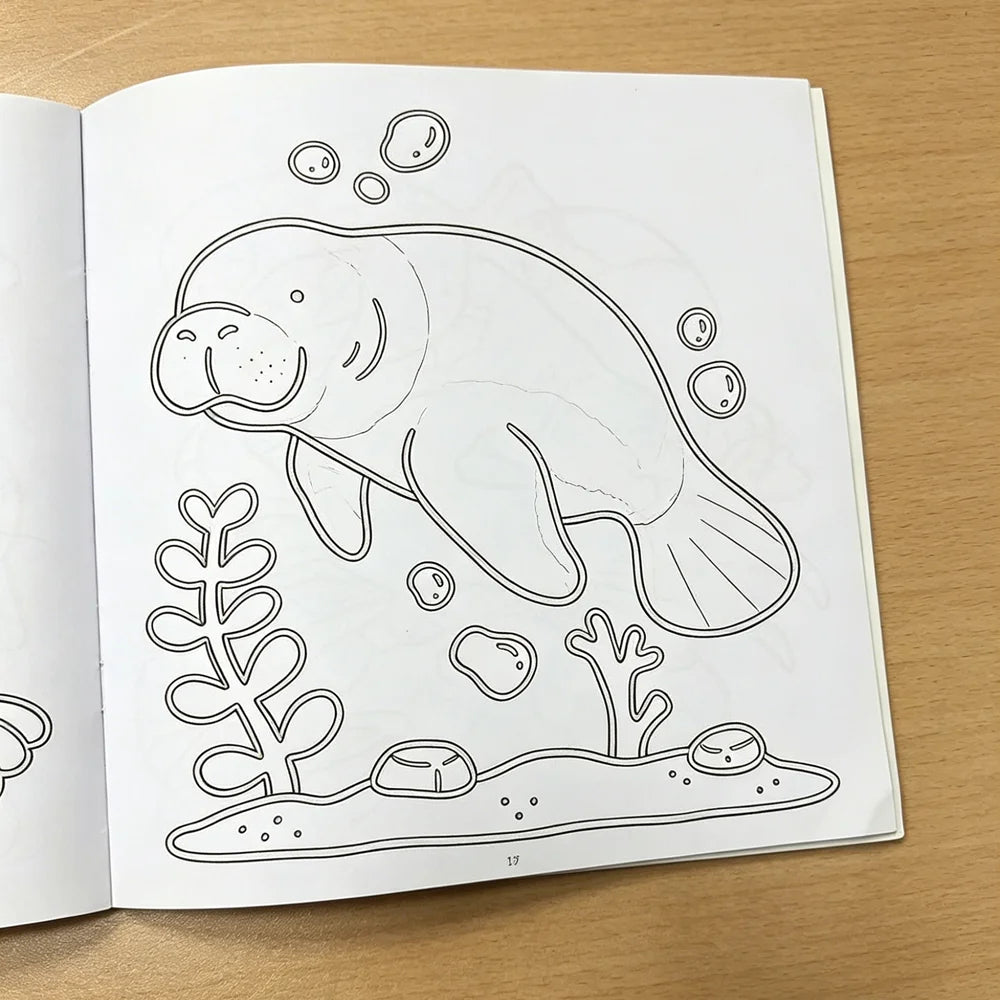 24 Pages Ocean Animal Coloring Book Bold Line Easy Fun Sea Creature