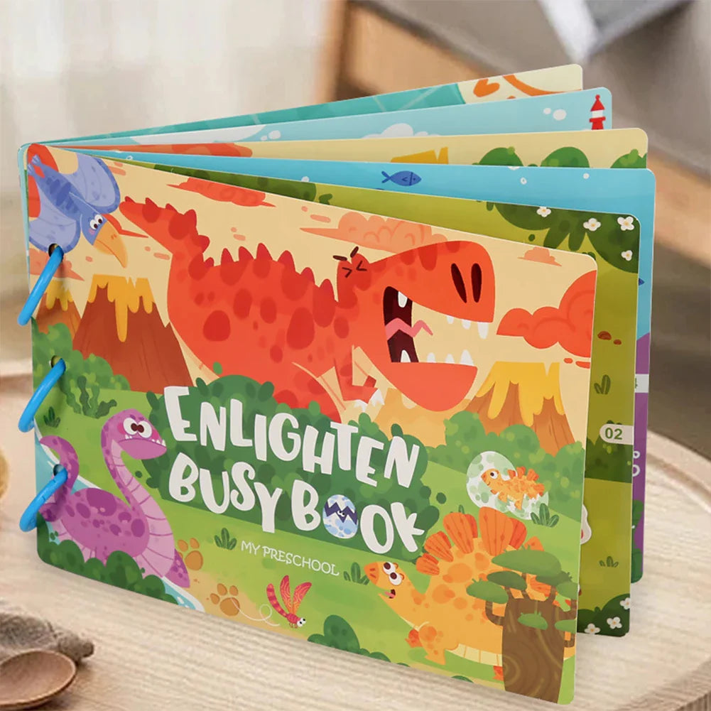 Kids Farm Letter Busy Book – Reusable Montessori Sticker Toy