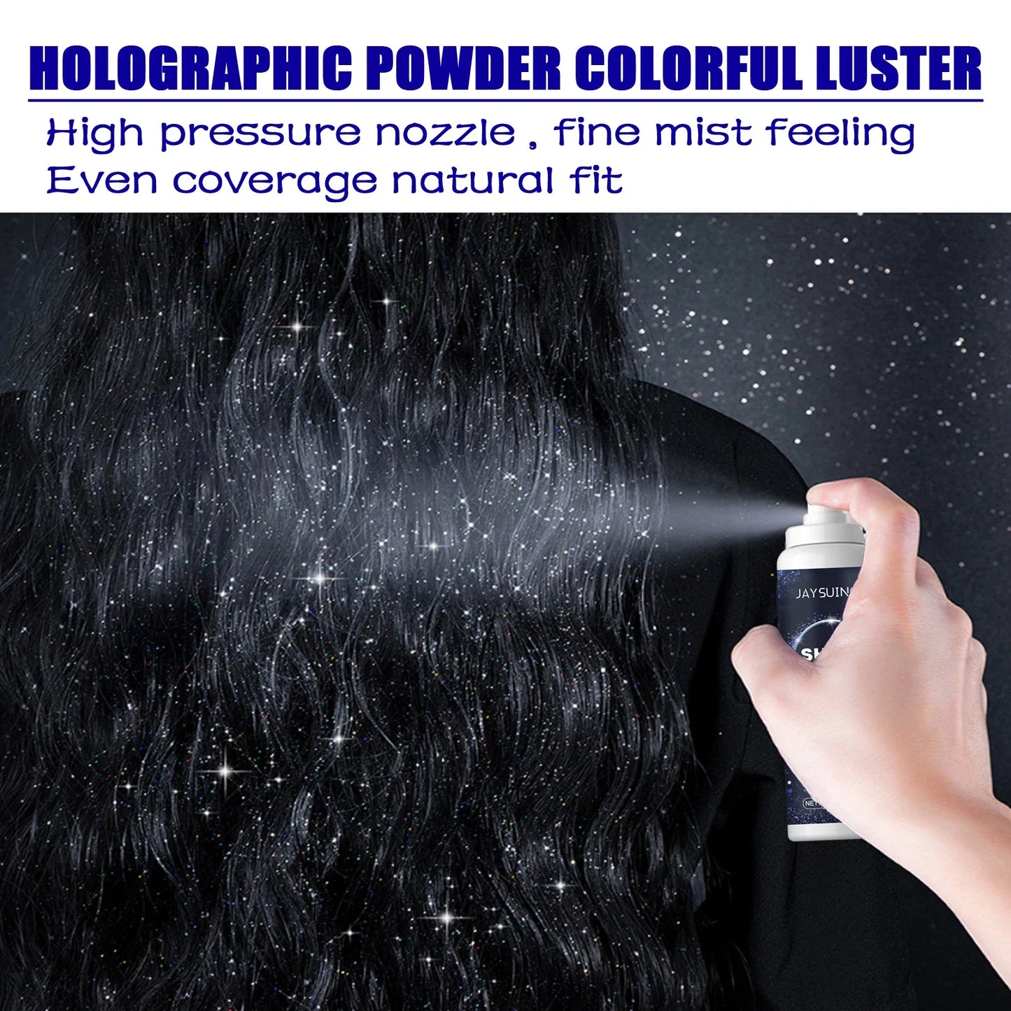 Holographic Glitter Spray for Hair & Body – Silver Shimmer Peaceful Pleasures Health and Wellness