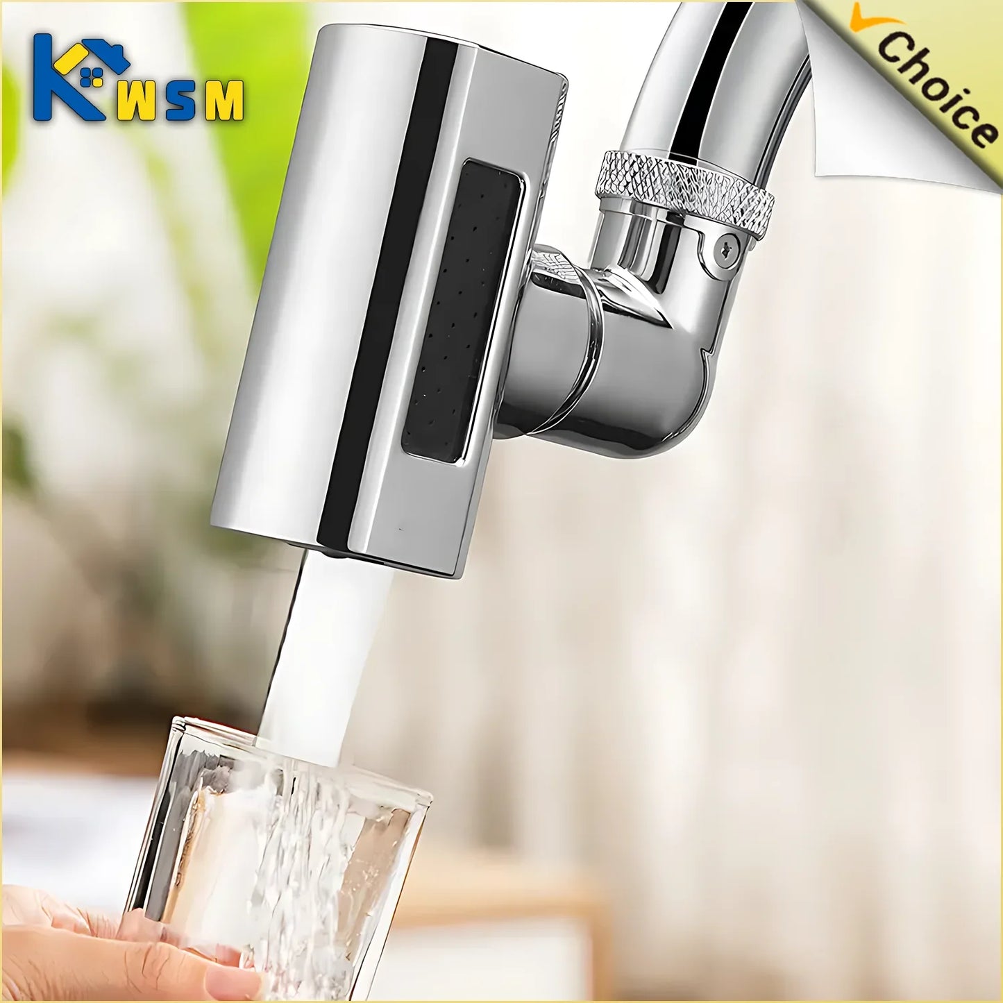 4-Mode 360° Swivel Kitchen Faucet Aerator | Waterfall & Rain