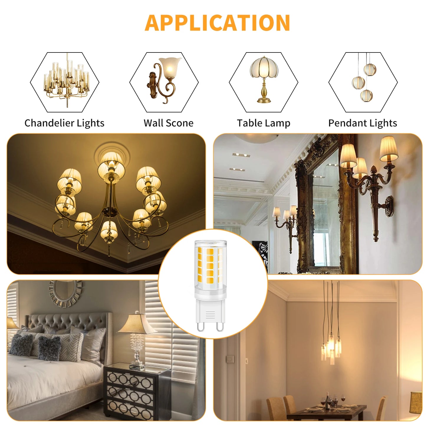 3/8Pack G9 Led Light Bulb 3W 220V Chandelier Light Corn Bulbs Warm 2700K Non-dimmable G9 Base LED Lamps Replace 33W Halogen Lamp Peaceful Pleasures Health and Wellness