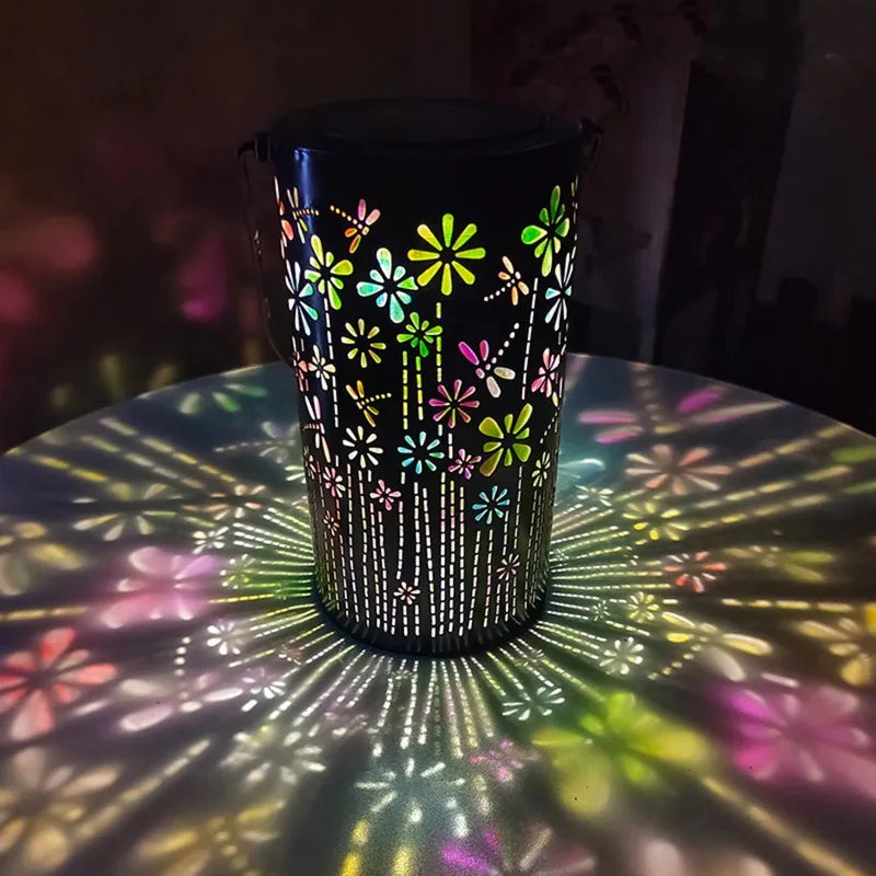 Solar Colorful Butterfly Flower Garden Lantern Light | RTONTR