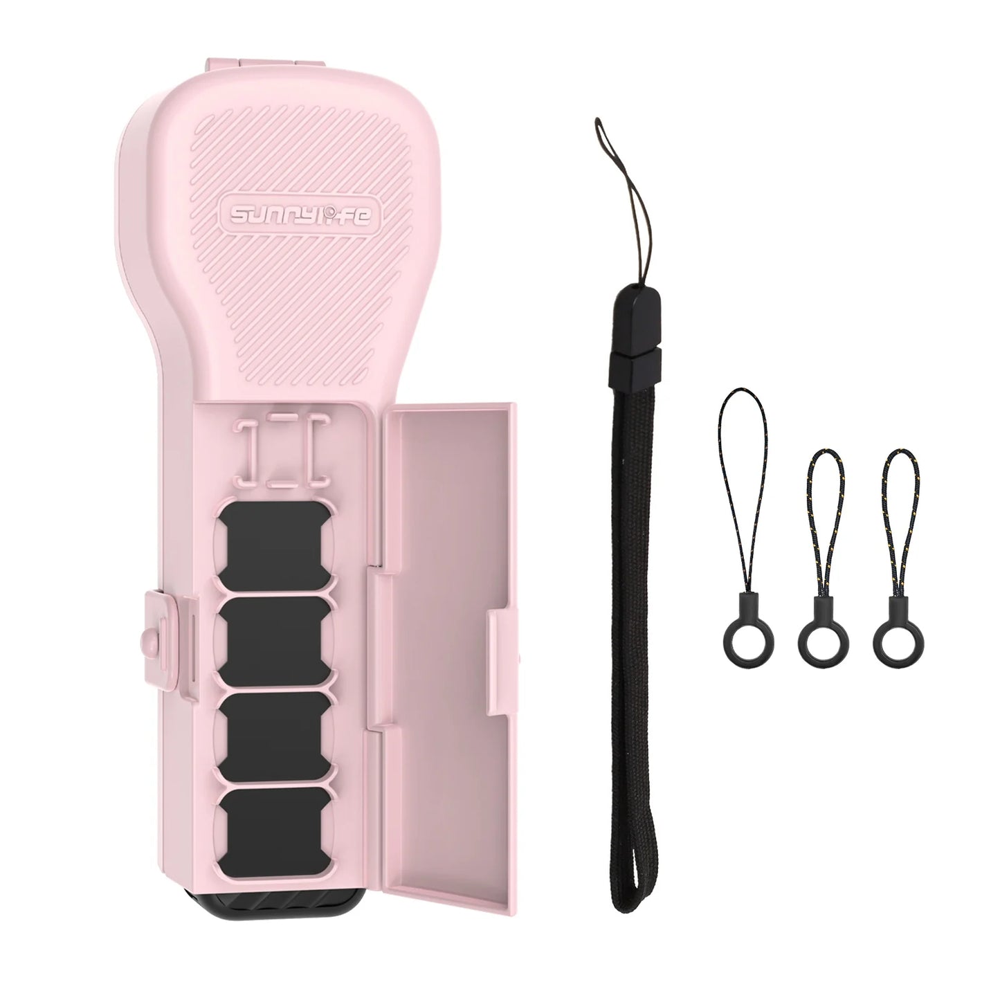 Protective Case And Filter Case For DJI Osmo Pocket 4/3 Flip-Top Magnetic Filter Storage Case With Adjustable Wrist Strap Peaceful Pleasures Health and Wellness pink