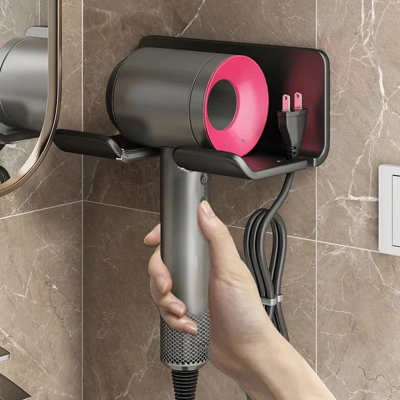 Wall Mounted Hair Dryer Holder | No-Drill Bathroom Organizer