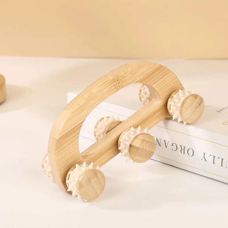 Wooden Massage Roller Tool, Manual Wooden Massager, Back Massage Roller for Neck, Leg, Back, Deep Tissue Muscle Massage Peaceful Pleasures Health and Wellness