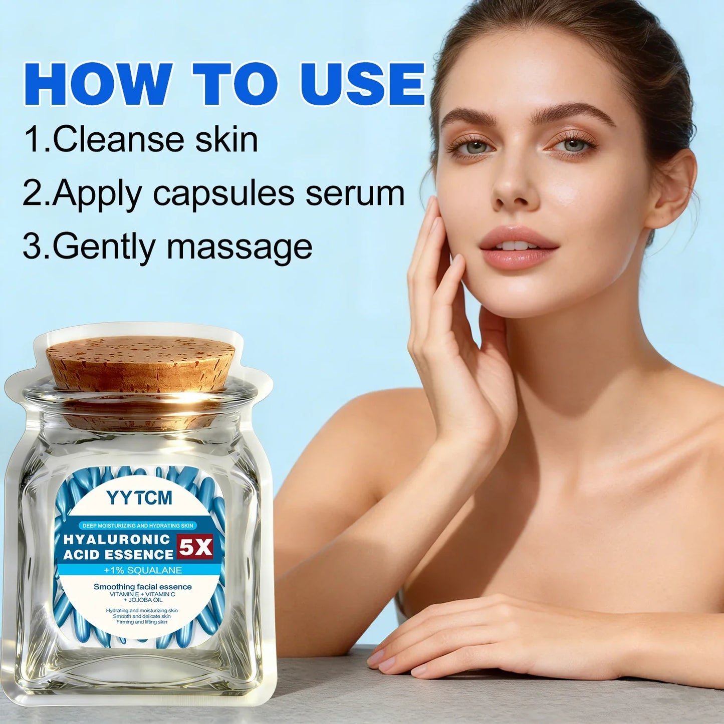 Hyaluronic Acid Brightening Face Serum Capsules | 18–180ct