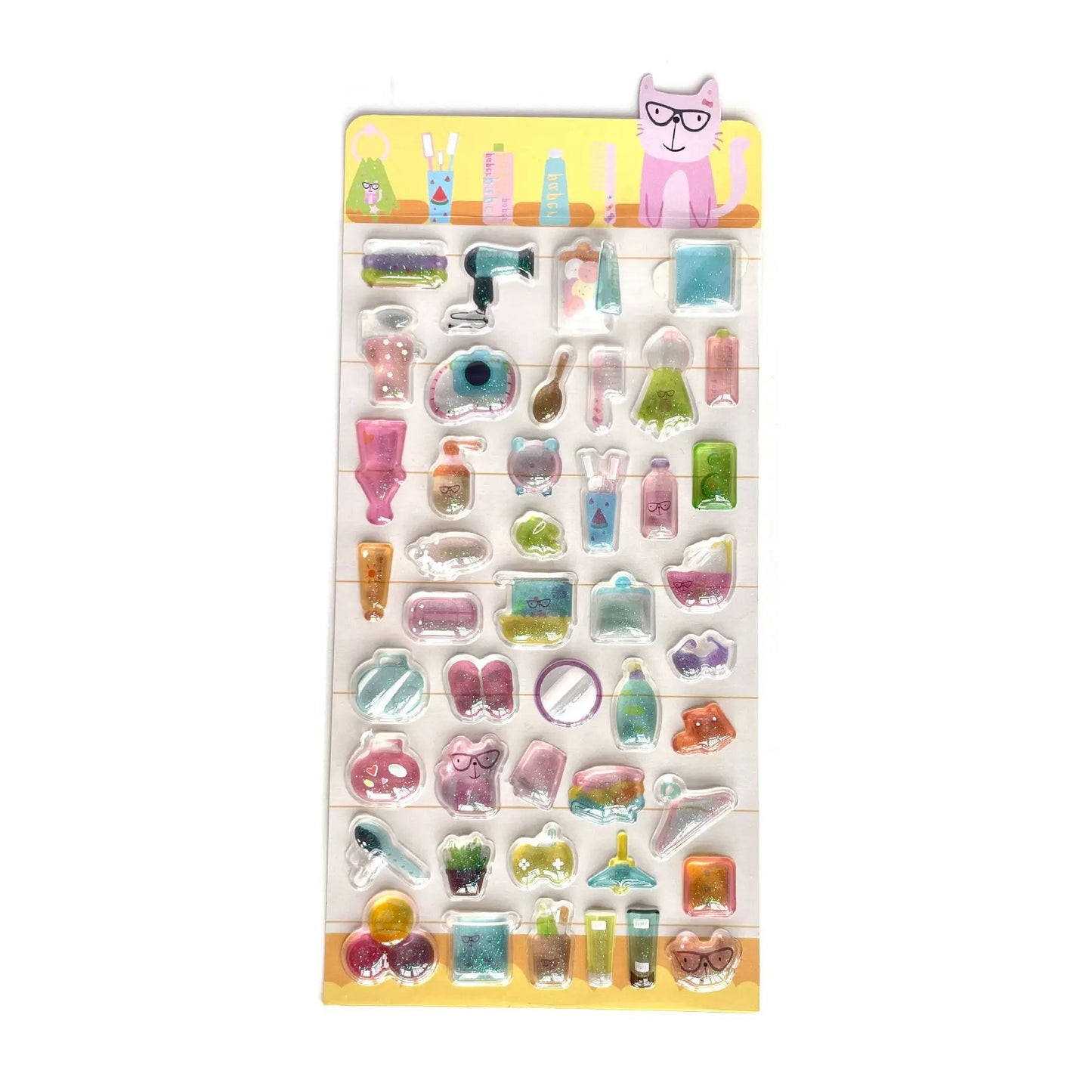3D Glitter Crystal Cartoon Stickers – Diamond Relief Decorative