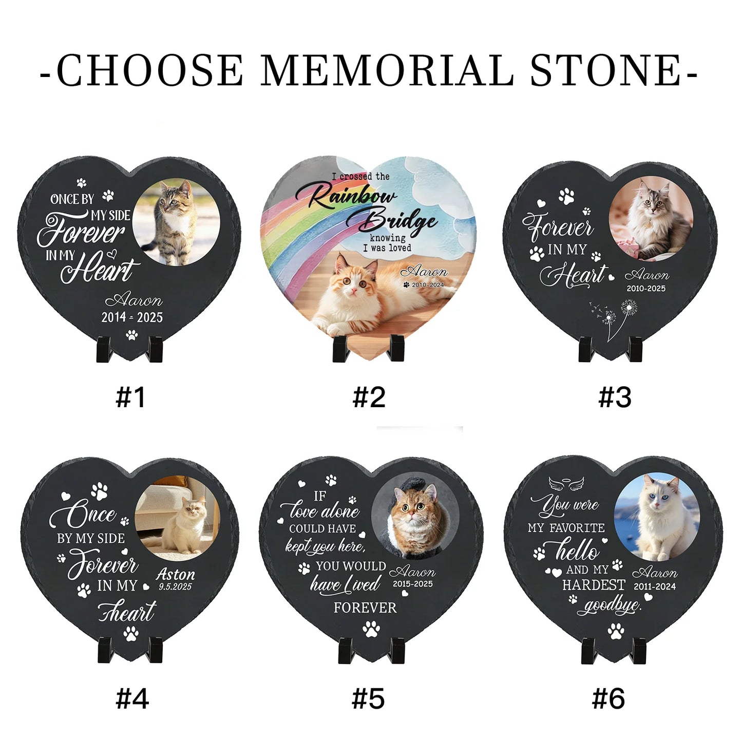 Personalized Pet Memorial Stone,Custom Cat Grave Marke Plaque With Photo&Name,Garden Slate Tombstone Pet Loss Remembrance Gift Peaceful Pleasures Health and Wellness