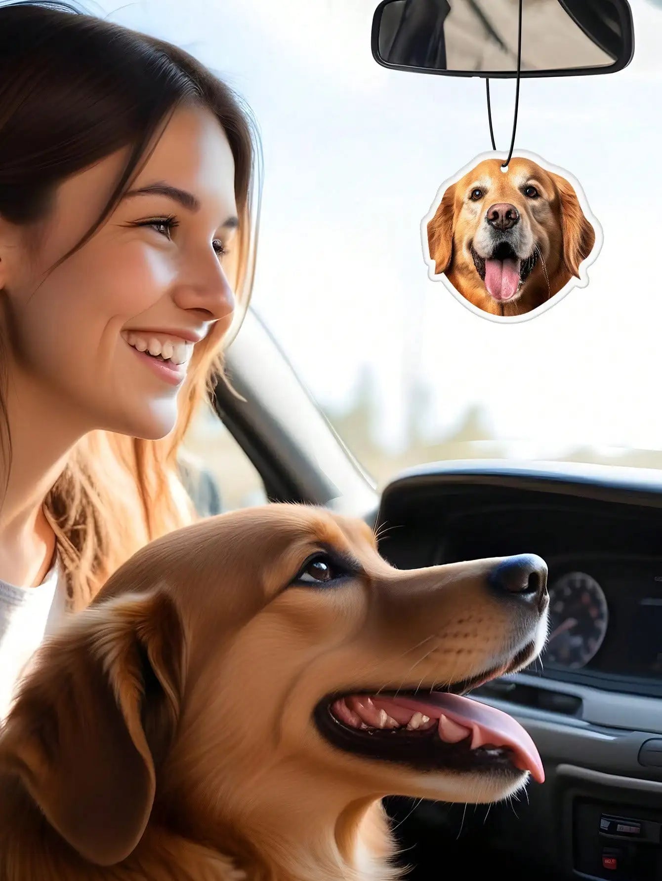 Custom Photo Car Air Freshener Double Sided Personalized Hanging Ornament 10 Scents Car Decor Gift for Couples Friends Peaceful Pleasures Health and Wellness