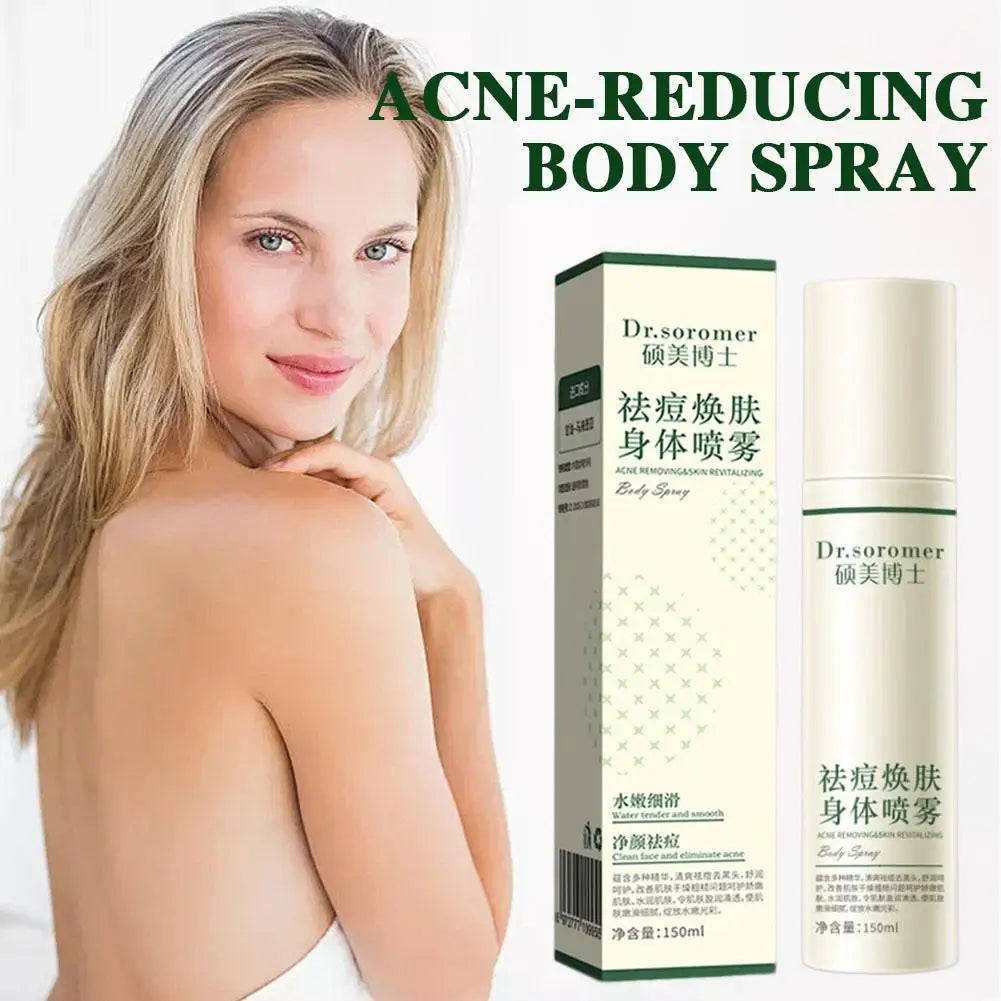 Back Acne Removing Skin Revitalizing Body Spray Shrink Pores Oil Control for Clear Smooth Bright Healthy Skin Care Peaceful Pleasures Health and Wellness