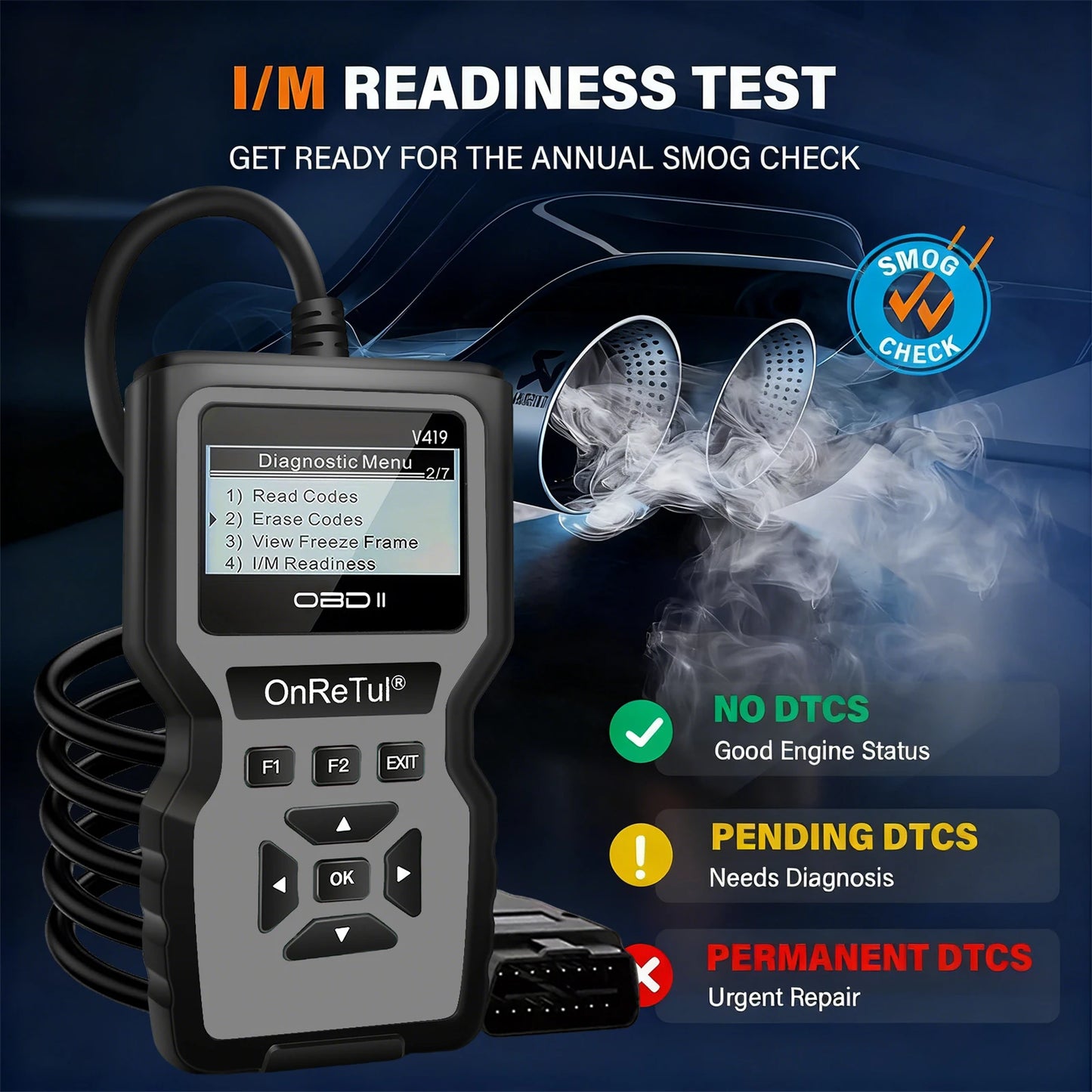2025 Latest Obd2 Scanner Code Reader Car Engine Fault Scanner Can Diagnostic Scan Tool, Reads and Clears Error Codes for All Obdii/Eobd Protocol Vehicles Manufactured after 1996, No Battery Required Peaceful Pleasures Health and Wellness