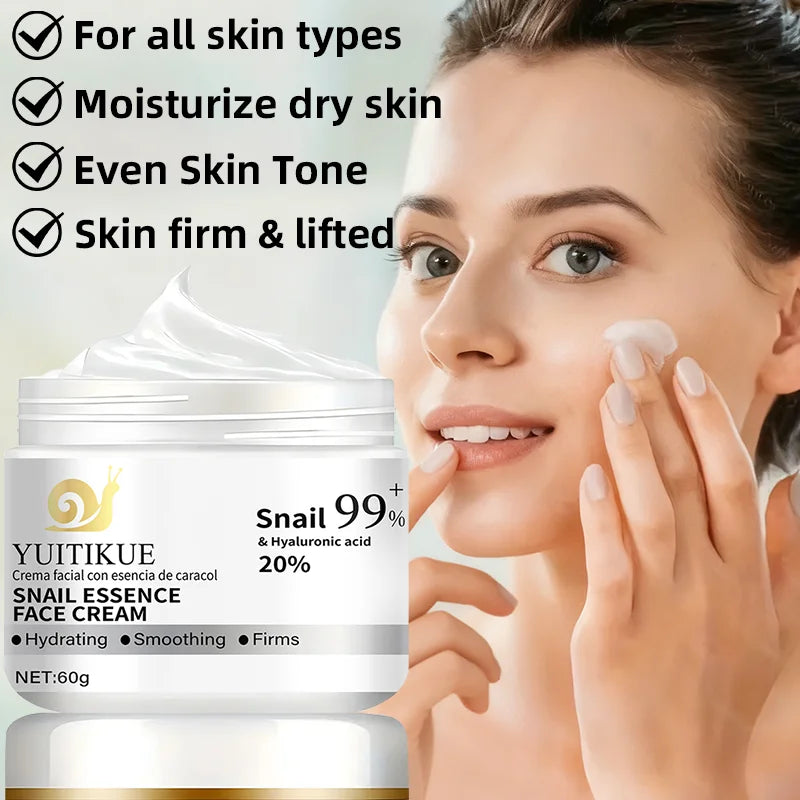 YUITIKUE 99% Snail Mucin Face Cream | Hyaluronic Acid & Niacinamide Snail Mucin Face Cream Peaceful Pleasures Health and Wellness